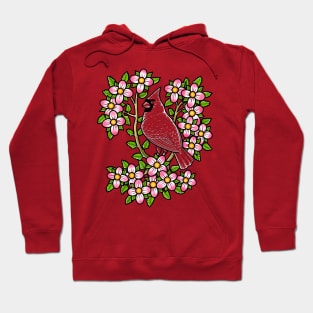 Red Cardinal dogwood flower North Carolina Virginia Hoodie